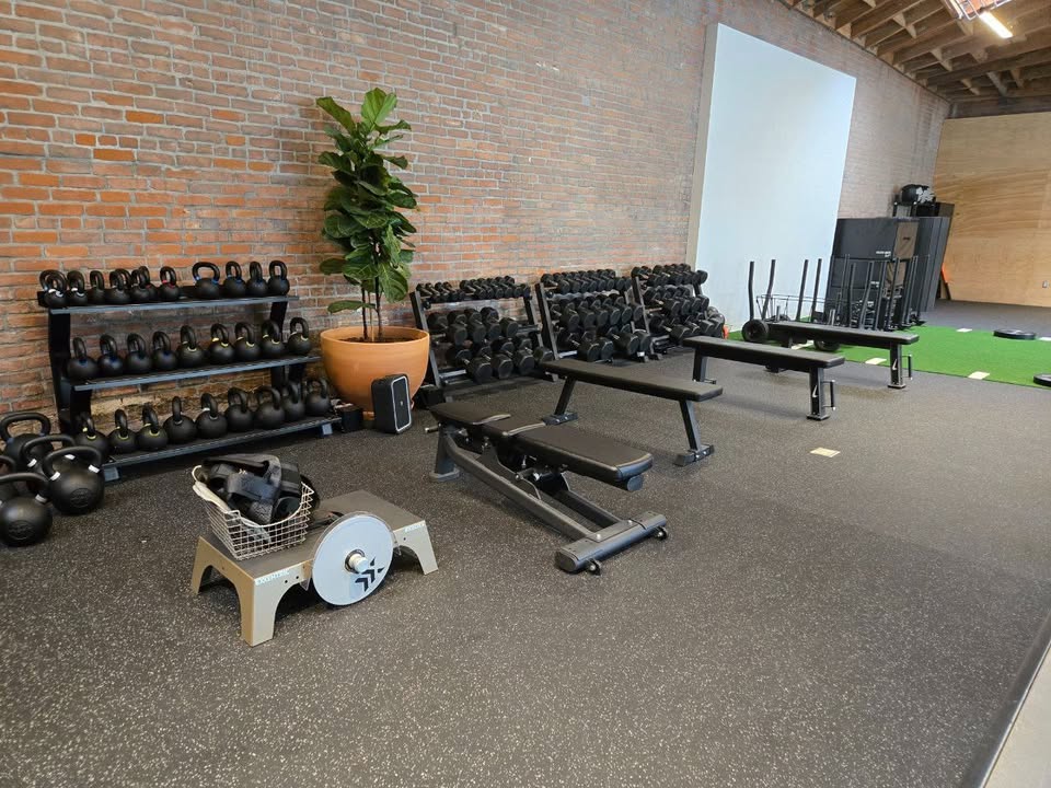 Installing rubber flooring in a home gym