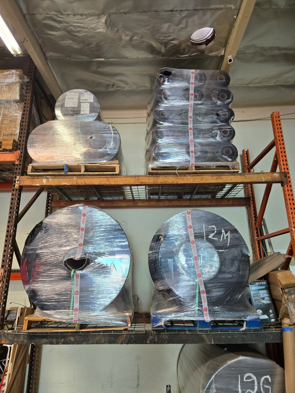 High-quality rubber rolls ready for transport