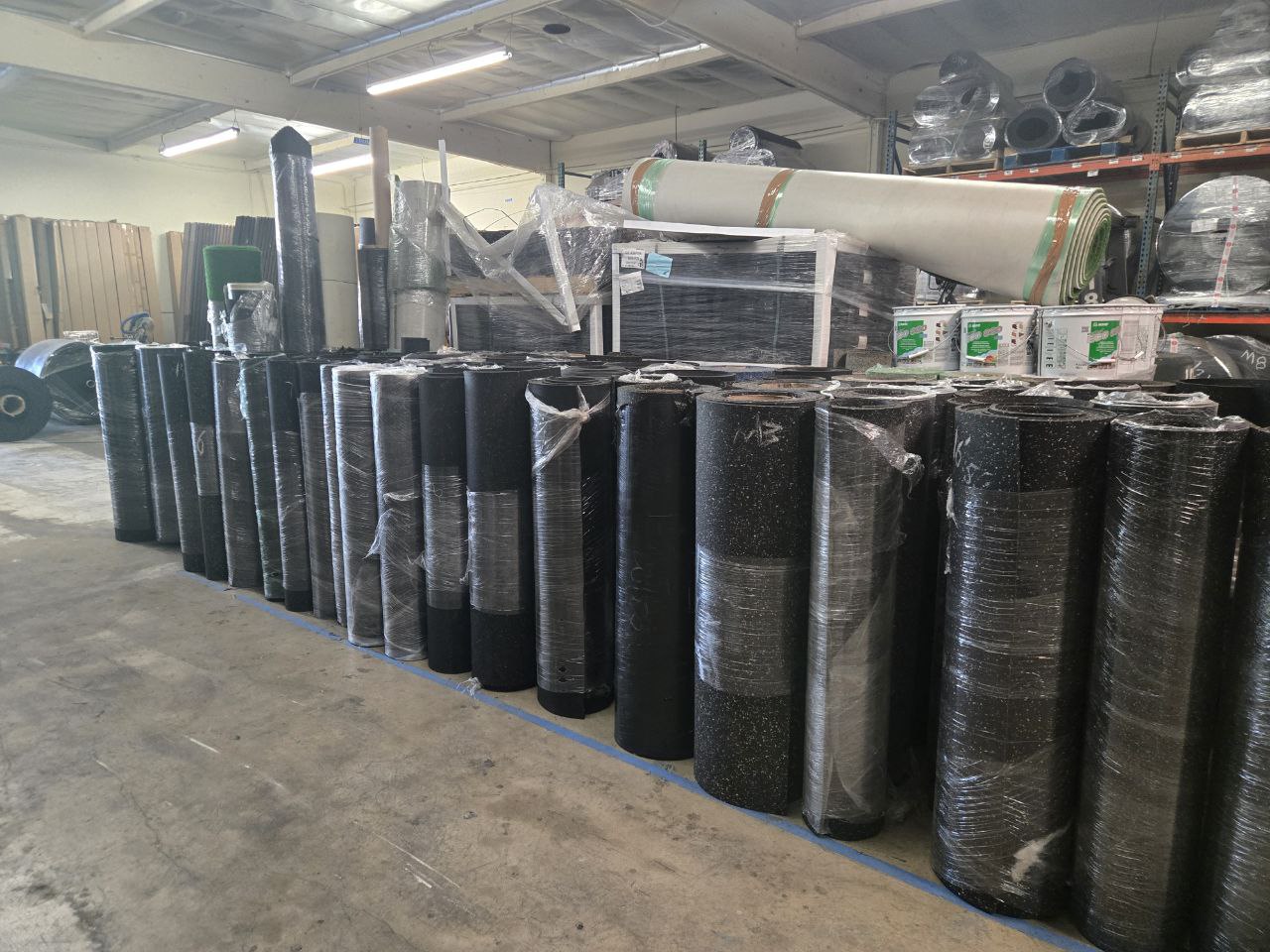 Detailed view of high-quality rubber fleck